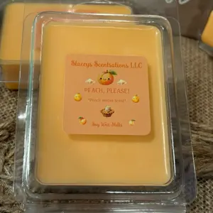 PEACH, PLEASE! Wax Melt, Soy, 3 oz Clamshell, Vegan, Highly Scented