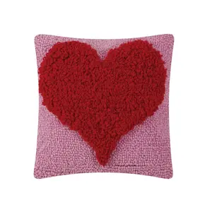 Red Heart Pink Pillow