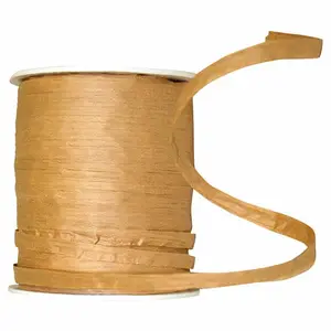 Paper Raffia Ribbon --- 1/4in x 100 yards --- Tan Color