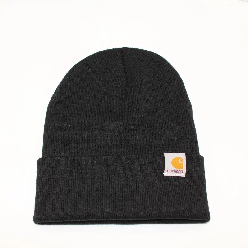 Solid Color Cuffed Knit Beanie for Men & Women, Double‑Layer Fold‑Up Brim Warm Winter Skull Cap, Classic Plain Casual Streetwear Cold Hat