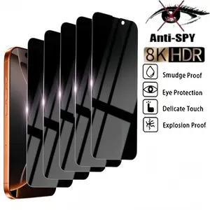 5PCS 25° Privacy Screen Protector Suitable For IPhone 17 PRO MAX 16 15 14 13 PRO MAX PRO PLUS 16E 17AIR 9H hardness full-screen coverage, anti-fingerprint and sweat-proof, compatible with phone cases