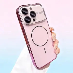 Large Window Slim Thin Dust-Proof Matte Shockproof Cover,Compatible with MagSafe, Military Drop&Camera Lens Protection, Magnetic Auto Fucos Designed for iPhone 17 16 15 14 13 Pro Max/Pro Case