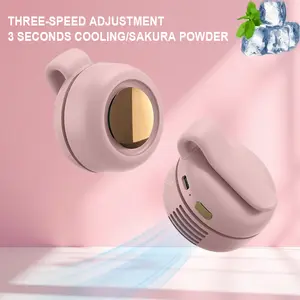 Bladeless Clip-On Mini Fan - Portable 3-Speed Personal Fan with USB-C, for Waist, Neck (Pink)