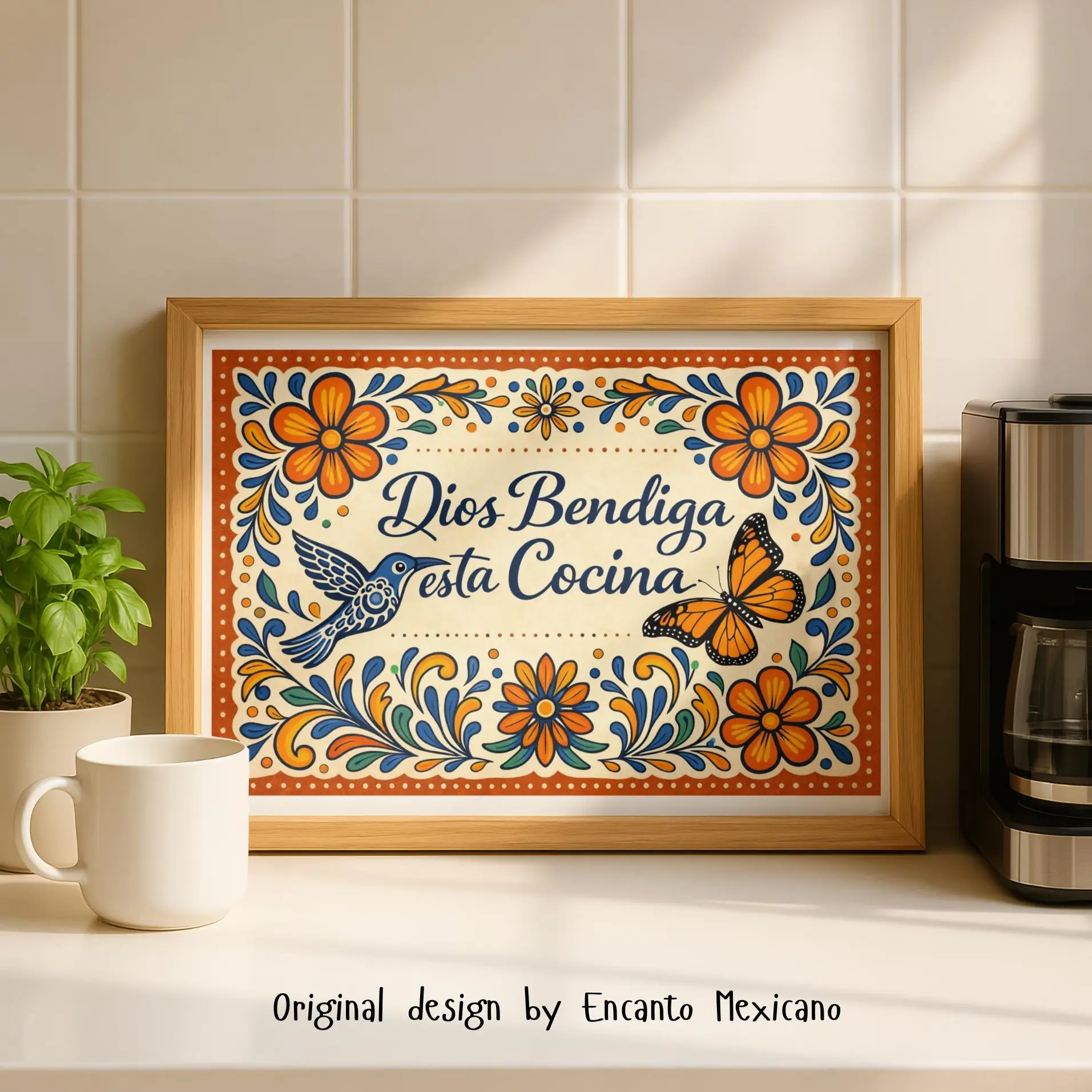 Cocina Mexico Wall Art, Mexicana Posters, Latina Art, Monarch butterflies Art, Mexican Prints