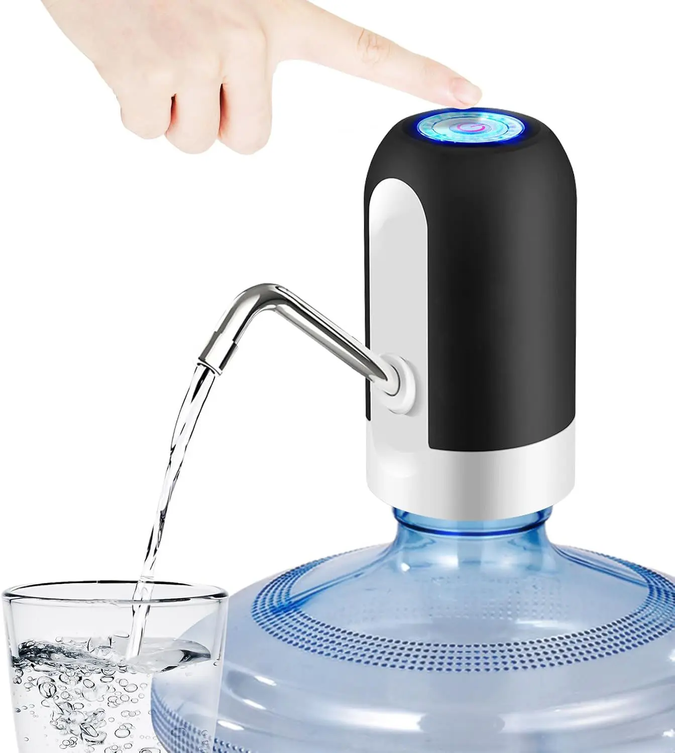 Electric Water Dispenser Pump - USB Rechargeable, Auto-Stop Function, Compatible with 2-6 Gal Water Jugs, Ideal for Home, Camping