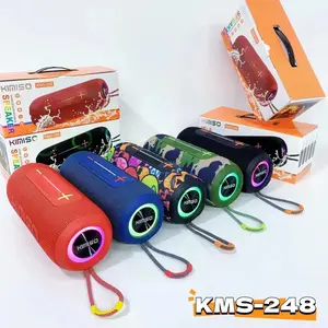 Kimiso KMS-248 Wireless Bluetooth Speaker – Portable RGB Party Speaker with Deep Bass, TWS Stereo, TF Card & AUX Support