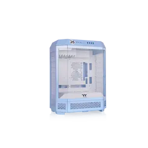 Thermaltake Tower 600 Hydrangea Blue Mid-Tower ATX Case; 3 Tempered Glass Panels; Hidden-Connector Motherboard Support; Rotational PCI-e Slots; CA-1Z1-00MFWN-00