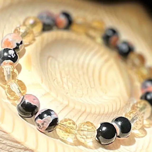 Orange orca bracelet