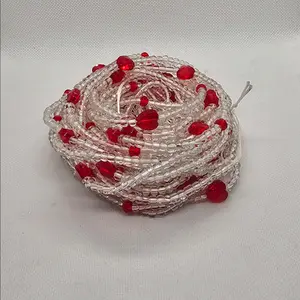 Clear Hearts waist beads