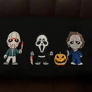 Embroidered Halloween Hoodie