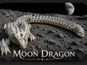 Articulated Elemental Dragons – 3D Printed Fidget Toy (Fire, Water, Earth, Wind, Shadow, Light, Moon)