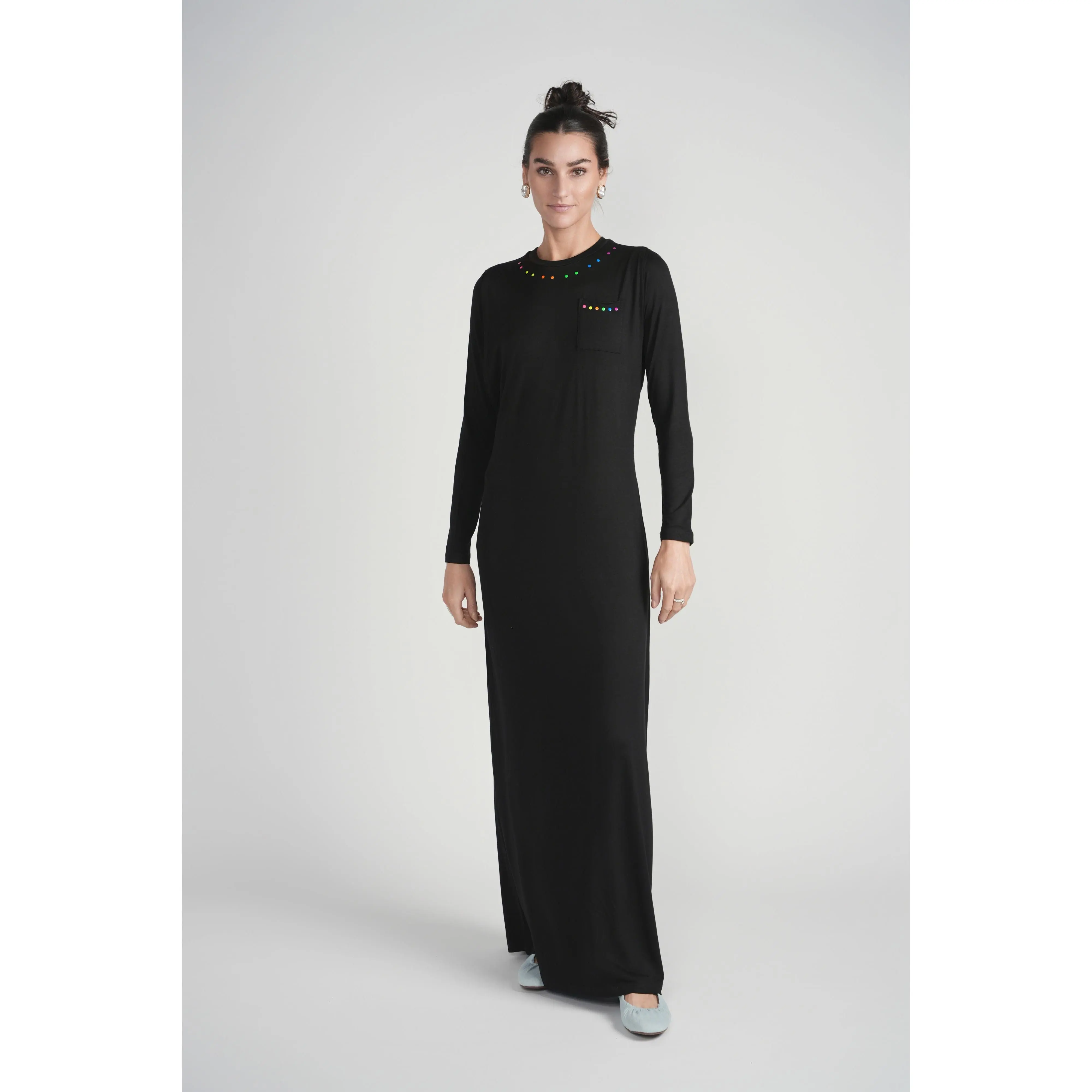 Multi Color Studded Nursing Nightgown