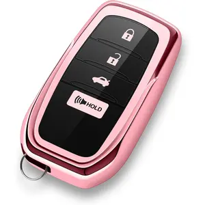 for Toyota Key Fob Cover 2025 2026 2024 2023 Car Key Case Camry Corolla Crown Signia Grand Highlander Sequoia Tundra Venza Land Cruiser 4 Buttons
