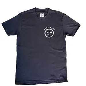 Stay Nice Apparel Co. Premium Unisex Tee - Black, 60% Cotton 40% Polyester, Soft Comfortable, Modern Tailored Fit, Timeless Crew Neck Design