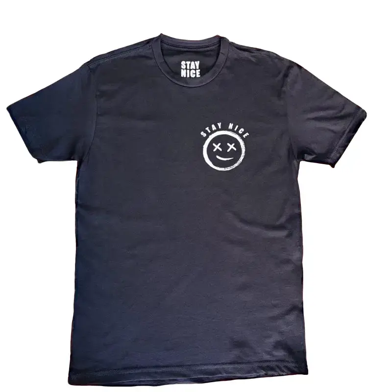 Stay Nice Apparel Co. Premium Unisex Tee - Black, 60% Cotton 40% Polyester, Soft Comfortable, Modern Tailored Fit, Timeless Crew Neck Design
