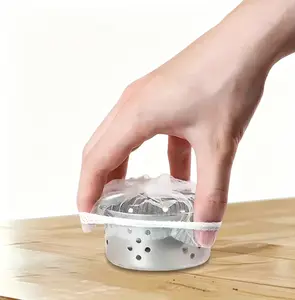 100PCS Disposable Sink Strainer Bags Elastic Mesh Kitchen Filters for Food Waste Anti-Clog Drains One-Size-Fits-All Utensils