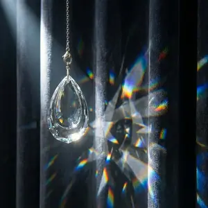 Classic Dragon Eye Pear-Shaped Hanging Crystal Suncatcher – 2 Sizes