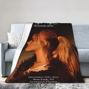 Freya Skye Blanket Plush Flannel Warm Throw With High-Definition Artistic Design, Ideal Sofa Throw For Relaxing Evenings, Travel Blanket For Road Trips, And Cozy Bed Blanket Layering For Music And Style Enthusiasts