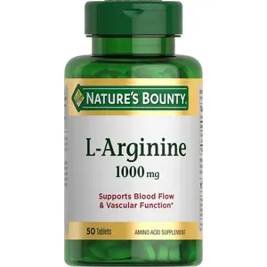 1000mg L-Arginine for Supporting Blood Flow and Vascular Function Nitric Oxide Booster for Heart Health Exercise Performance and Muscle Recovery Amino Acid Supplement Non GMO Gluten Free