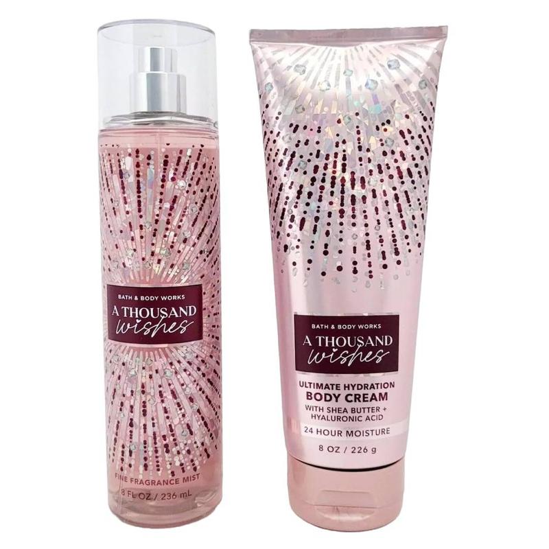 Bath & Body Works - Signature Collection - A Thousand Wishes- Gift Set- Fine Fragrance Mist & Ultra Shea Body Cream by Bath & Body Works