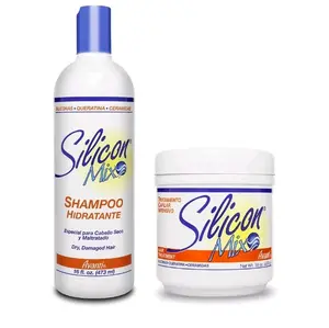 Silicon Mix Shampoo Hidratante & Hair Treatment 16 ounce for Dry Damaged Hair Silicon Queratina Ceramidas