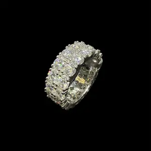 Tennis Ring Size 12 Moissanite vvs D color 12 ctw. .925 silver Moissanite