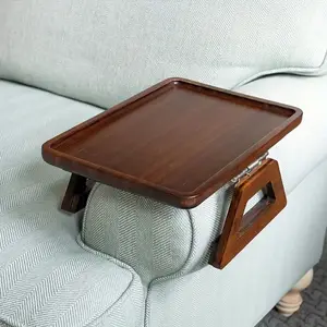 1pc Couch Arm Table Clip On Tray Sofa Table For Couches, Couch Arm Tray Table, Portable Table, TV Table And Side Tables For Small Spaces, Stable Sofa Arm Table For Eating And Drink Table