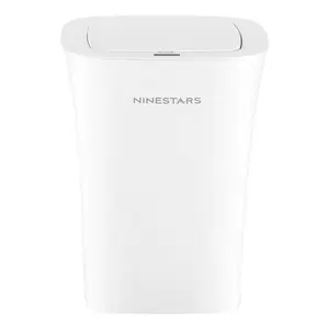 Nine Stars 10L/2.6gal Motion Sensor and Water Resistant Trash Can White
