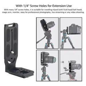 Canon Nikon Sony Dslr Camera Vertical Screen L-Shape Quick Release Plate, Durable Aluminum Alloy Design, Model Xinghao, Accessories