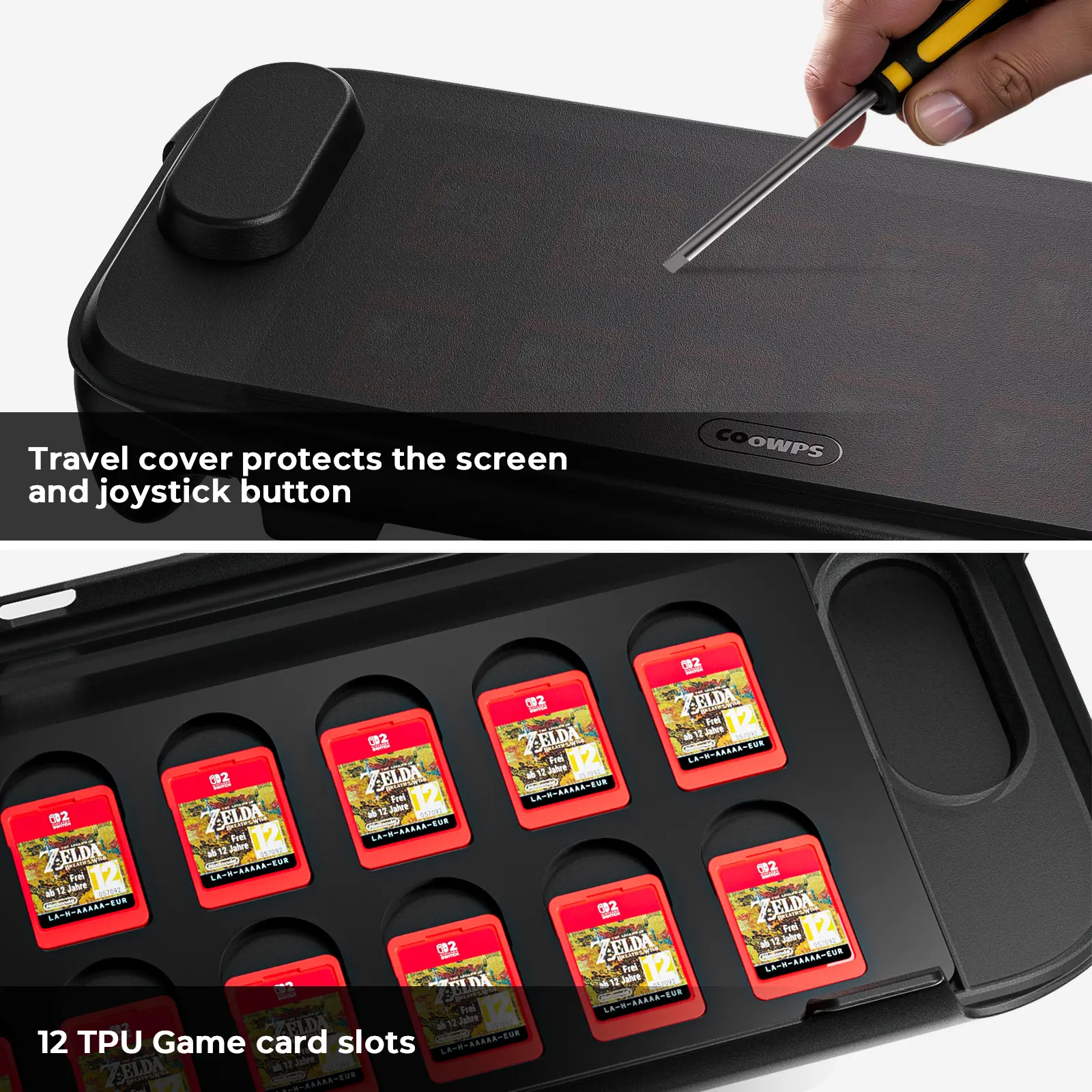 COOWPS Split Protective Case for Nintendo Switch 2 TPU Middle