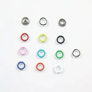 10sets(4pcs 1set) Colored Metal Prong Snap Buttons Press Studs Fasteners Baby Romper Buckle Button for Clothing Sewing 9.5mm