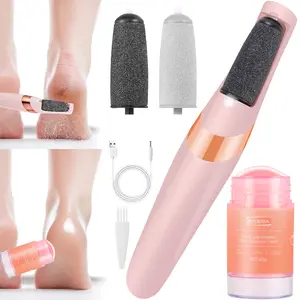 Electric Foot Callus Remover & Feet Care Cream Moisturizer - Electric Feet File and Anti Cracked Feet Cream - Professional Pedi Feet Care Perfect for Dead, Hard Cracked Dry Skin, Moisturizes and Hydrates the Dry Skin Ideal Gift Manicure Nail