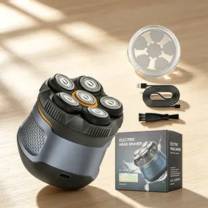 6D Floating Head Shaver with Magnetic Design, Wet & Dry Bald Shaver for Home & Travel, Perfect for Men, Smooth Clean Look