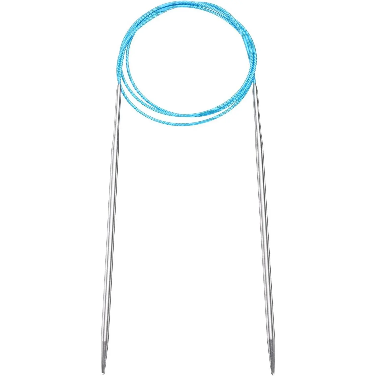 uxcell Size US 5 (3.75mm) Knitting Needles Circular Needle 40 Inch(100cm) Round Metal Stainless Steel Needle for Handmade Projects DIY Knit Blankets Gift