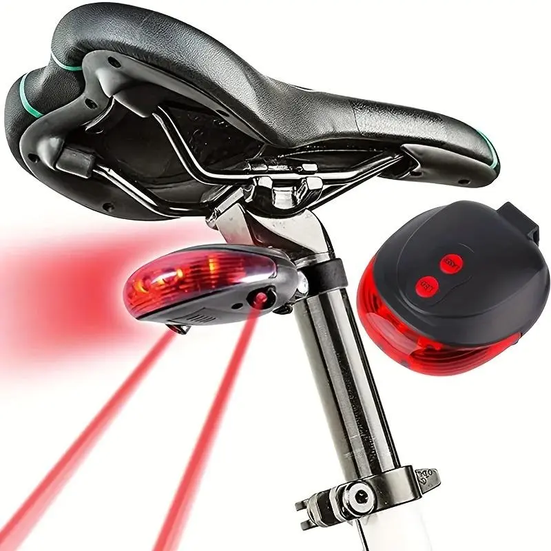 Bicycle Tail Light Laser Bike Rear Light, High Visibility Safety Lighting, Durable Cycling Accessory for Night Riding, Mtb Lights, Bicycle Accessories