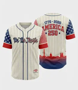We The People USA Baseball Jersey, 1776-2026 Freedom America 4th of July Celebration Shirt, 250 Years of Freedom USA Flag Sports Shirt for Adults and Youth
