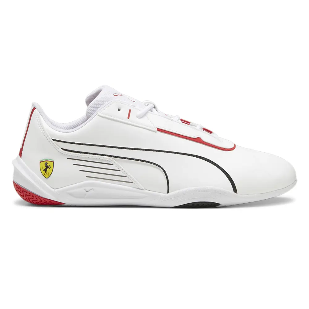PUMA Mens Scuderia Ferrari R Cat Machina Lace Up Sneakers Shoes Casual - White