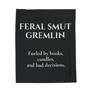 Feral Smut Gremlin Plush Throw Blanket — Cozy Dark Romance Reading Blanket | DarkCraft