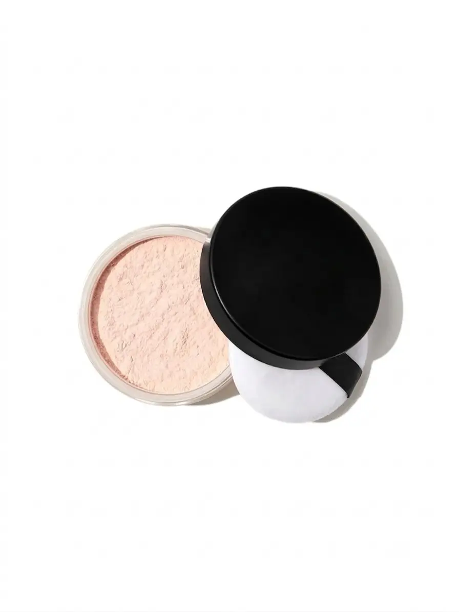 Baked Glow Setting Powder Oil Control Loose Face Powder Translucent Pore-Less Flawless Smooths Fine Lines Glowy Powder - Light Pink
