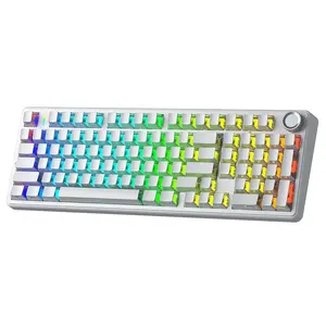 Aula F99 Pro Wireless Mechanical Keyboard, Quiet Version, Bluetooth-compatible 5.0/2.4GHz/USB-C, Hot-Swappable, RGB Backlight, Gaming Keyboard