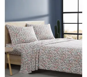 Wrangler Westward Floral Beige Queen MicrofiberSheet Set