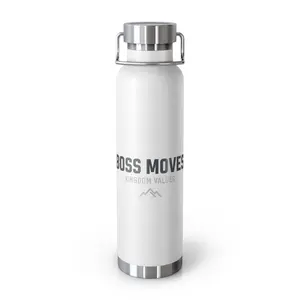 Boss Moves Insulated Water Bottle - Copper Vacuum 22oz Drinkware Flasks