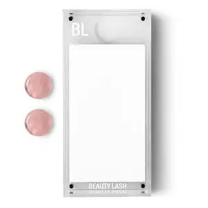 Beauty Lash Pallet Flat Acrylic Makeup Tool for Eyelash Extensions with Magnetic Box & Mini Jade Stones