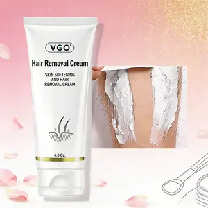 VGO Painless Hair Removal Cream for Women & Men, Hair removal cream for body, back & legs, All Skin Types, 4.06oz