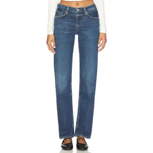 AGOLDE Low Rise Slim Jeans in Slick