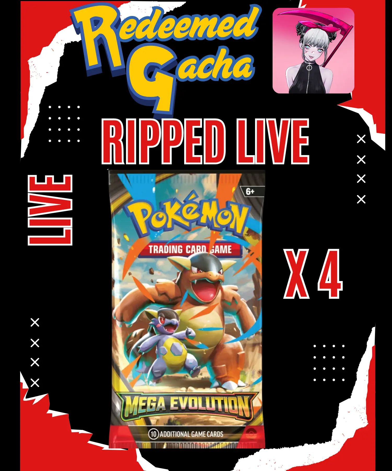 4x Pokémon TCG Mega Evolutions Booster Packs - Ripped LIVE