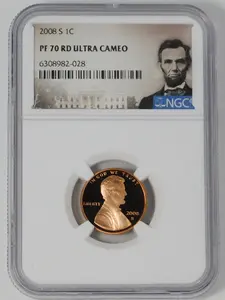 2008-S Lincoln Cent Certified by NGC PF70 Ultra Cameo