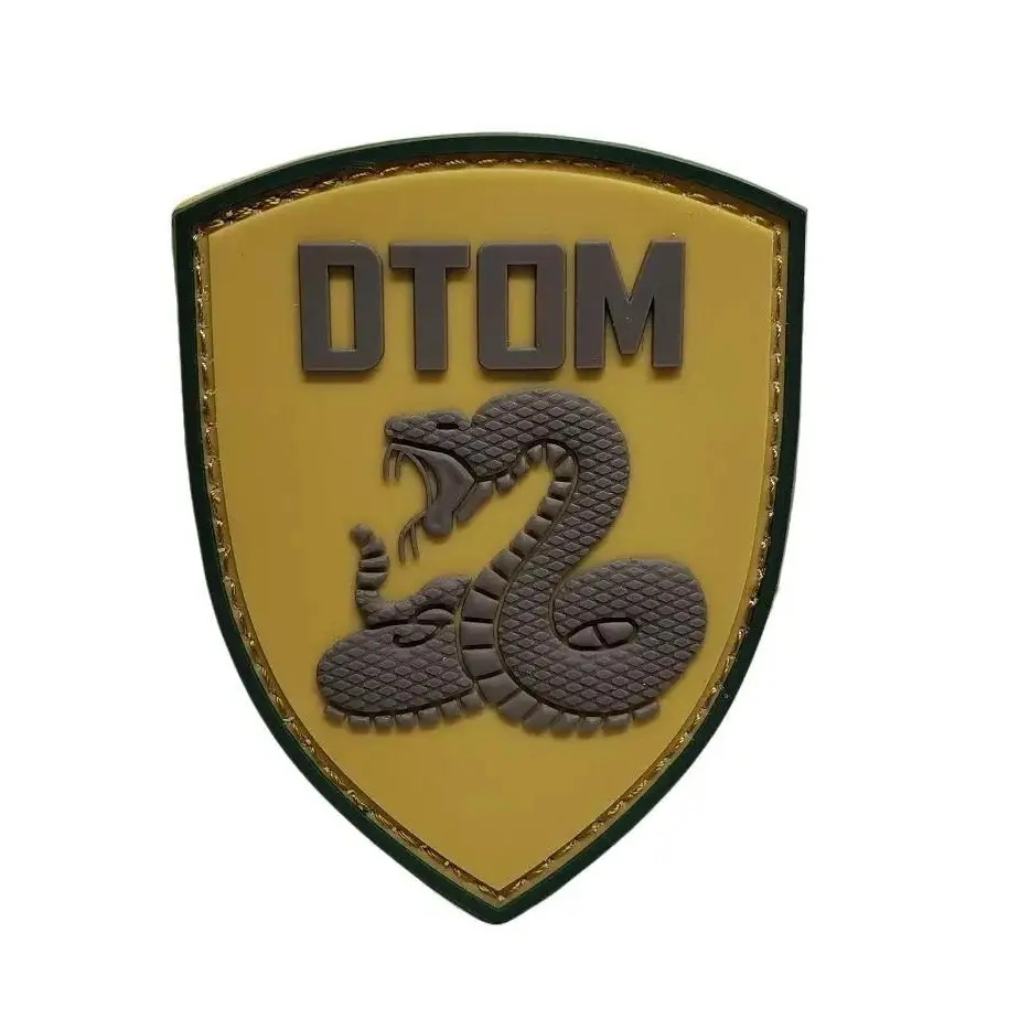 DTOM Molded Rubber Patch w/ Hook & Loop Backing
