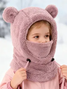 Winter Plush Hat, Upgrade New Special Price Soft Fleece Kids Beanie, Dual Ear Windproof Thermal Face Cover, Perfect for Outdoors