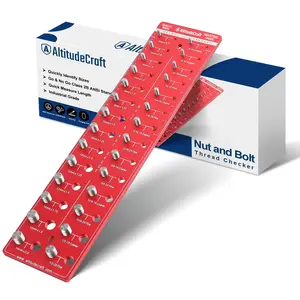 AltitudeCraft Thread Checker, Nut and Bolt Thread Checker, Bolt Size and Thread Gauge, Bolt and Nut Identifier Gauge, Bolt Gauge Wall Mountable